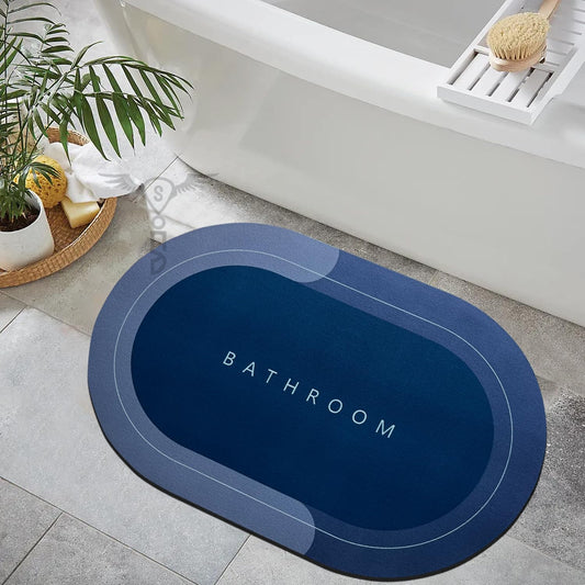 Water Absorbent Bathroom Mat – Quick Drying, Non-Slip, Soft & Comfortable (40X60Cm) Multicolor